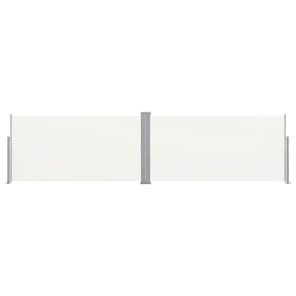 Ausziehbare Seitenmarkise 160x600 cm Creme