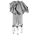 Pop-Up-Partyzelt Hexagonal Faltbar Grau 3,6x3,1 m