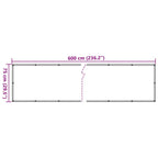 Balkonsichtschutz Oxfordgewebe 75x600 cm Beige