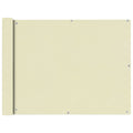 Balkonsichtschutz Oxfordgewebe 90x600 cm Creme