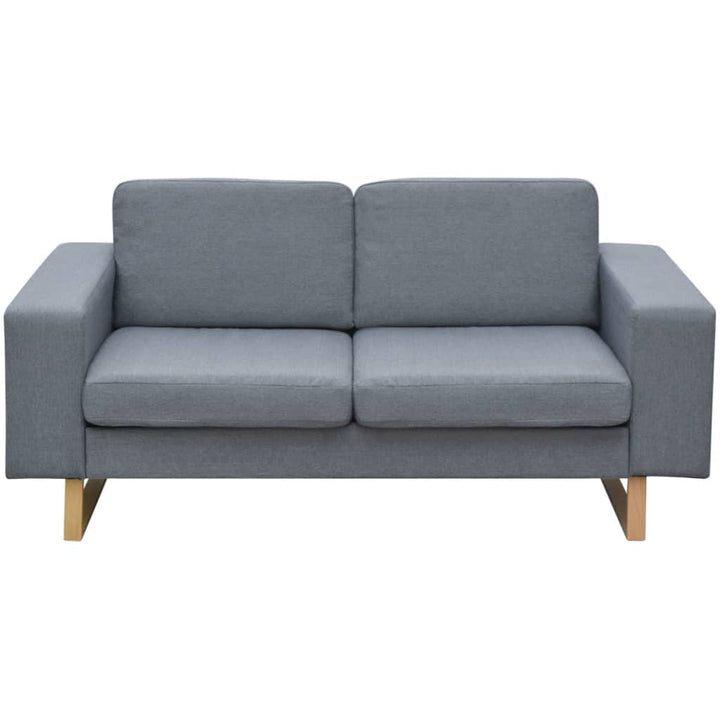 Sofa 2-Sitzer Stoff Hellgrau