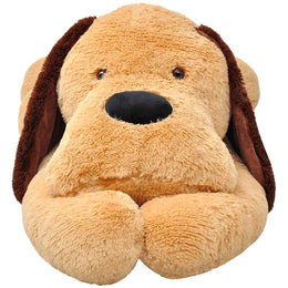 vidaXL Hund Kuscheltier Plüsch Braun 80 cm