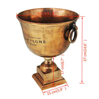 Champagner-Kühler Pokal Kupfer Braun