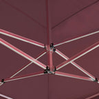 Profi-Partyzelt Faltbar mit Wänden Aluminium 6×3m Weinrot