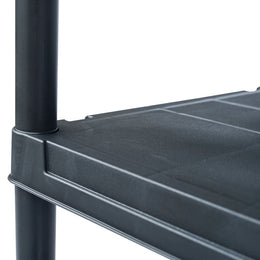 Lagerregal Schwarz 100 kg 60 x 30 x 138 cm Kunststoff