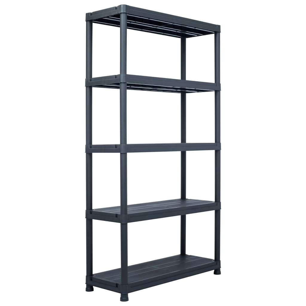 Lagerregal Schwarz 250 kg 80 x 40 x 180 cm Kunststoff