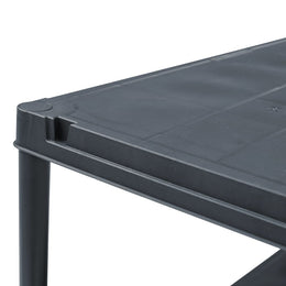 Lagerregal Schwarz 250 kg 80 x 40 x 180 cm Kunststoff