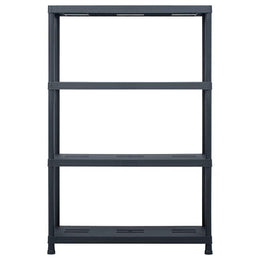 Lagerregal Schwarz 220 kg 90 x 40 x 138 cm Kunststoff