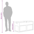 Garten-Aufbewahrungsbox 320 L Schwarz