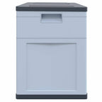 Garten-Aufbewahrungsbox 320 L Grau Schwarz