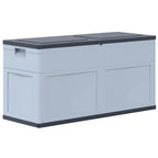 Garten-Aufbewahrungsbox 320 L Grau Schwarz
