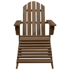 Gartensessel mit Fußstütze Holz Braun