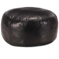 Pouf Schwarz 60 x 30 cm Echtes Ziegenleder