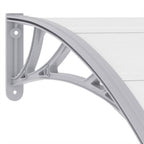 Türvordach Grau und Transparent 200x75 cm PC