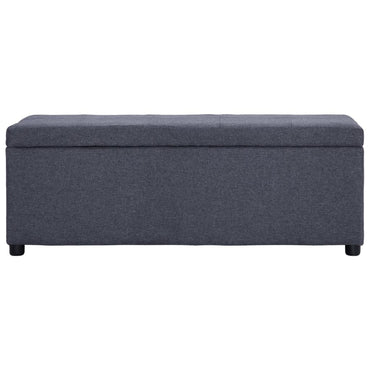 Bank mit Staufach 116 cm Dunkelgrau Polyester