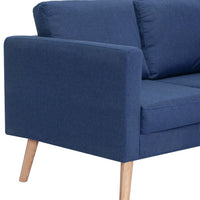 2-Sitzer-Sofa Stoff Blau