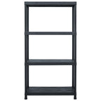 Lagerregale 2 Stk. Schwarz 60 x 30 x 138 cm Kunststoff