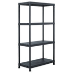 Lagerregale 5 Stk. Schwarz 60 x 30 x 138 cm Kunststoff