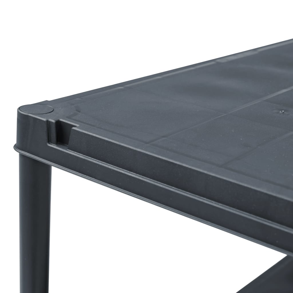 Lagerregale 5 Stk. Schwarz 60 x 30 x 138 cm Kunststoff