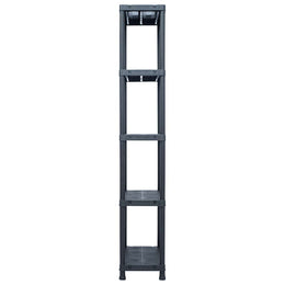 Lagerregale 2 Stk. Schwarz 125 kg 60 x 30 x 180 cm Kunststoff