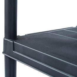 Lagerregale 2 Stk. Schwarz 250 kg 80 x 40 x 180 cm Kunststoff