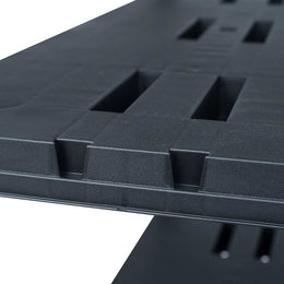 Lagerregale 2 Stk. Schwarz 220 kg 90 x 40 x 138 cm Kunststoff
