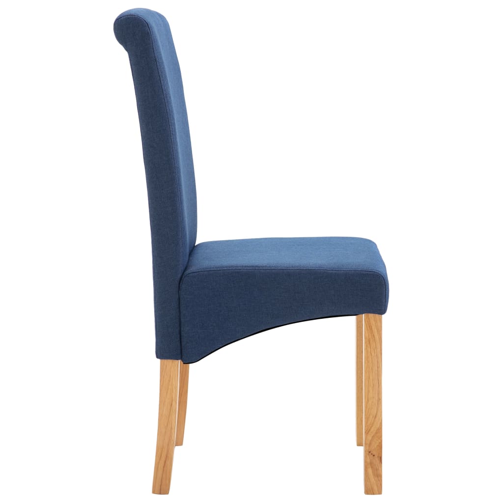 Esszimmerstühle 4 Stk. Blau Stoff