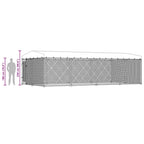 Outdoor-Hundezwinger mit Überdachung 7,6x3,8x2,3 m