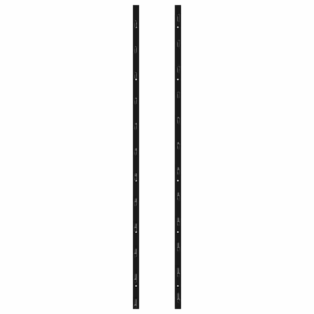 Wand-Weinregale für 12 Flaschen 2 Stk. Schwarz Eisen