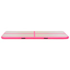 Aufblasbare Gymnastikmatte mit Pumpe 400x100x10 cm PVC Rosa