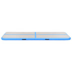 Aufblasbare Gymnastikmatte mit Pumpe 400x100x10 cm PVC Blau