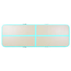 Aufblasbare Gymnastikmatte mit Pumpe 400x100x10 cm PVC Grün
