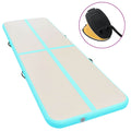 Aufblasbare Gymnastikmatte mit Pumpe 600x100x10 cm PVC Grün