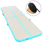 Aufblasbare Gymnastikmatte mit Pumpe 700x100x10 cm PVC Grün