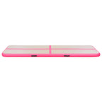 Aufblasbare Gymnastikmatte mit Pumpe 800×100×10 cm PVC Rosa