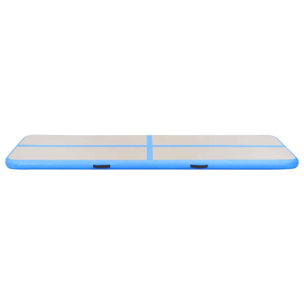Aufblasbare Gymnastikmatte mit Pumpe 800x100x10 cm PVC Blau
