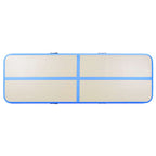 Aufblasbare Gymnastikmatte mit Pumpe 800x100x10 cm PVC Blau