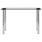 Esstisch Schwarz und Transparent 120 x 60 x 75 cm Hartglas