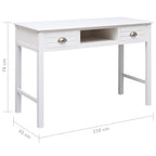 Schreibtisch Weiß 110×45×76 cm Holz