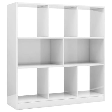 Bücherregal Hochglanz-Weiß 97,5x29,5x100 cm Holzwerkstoff