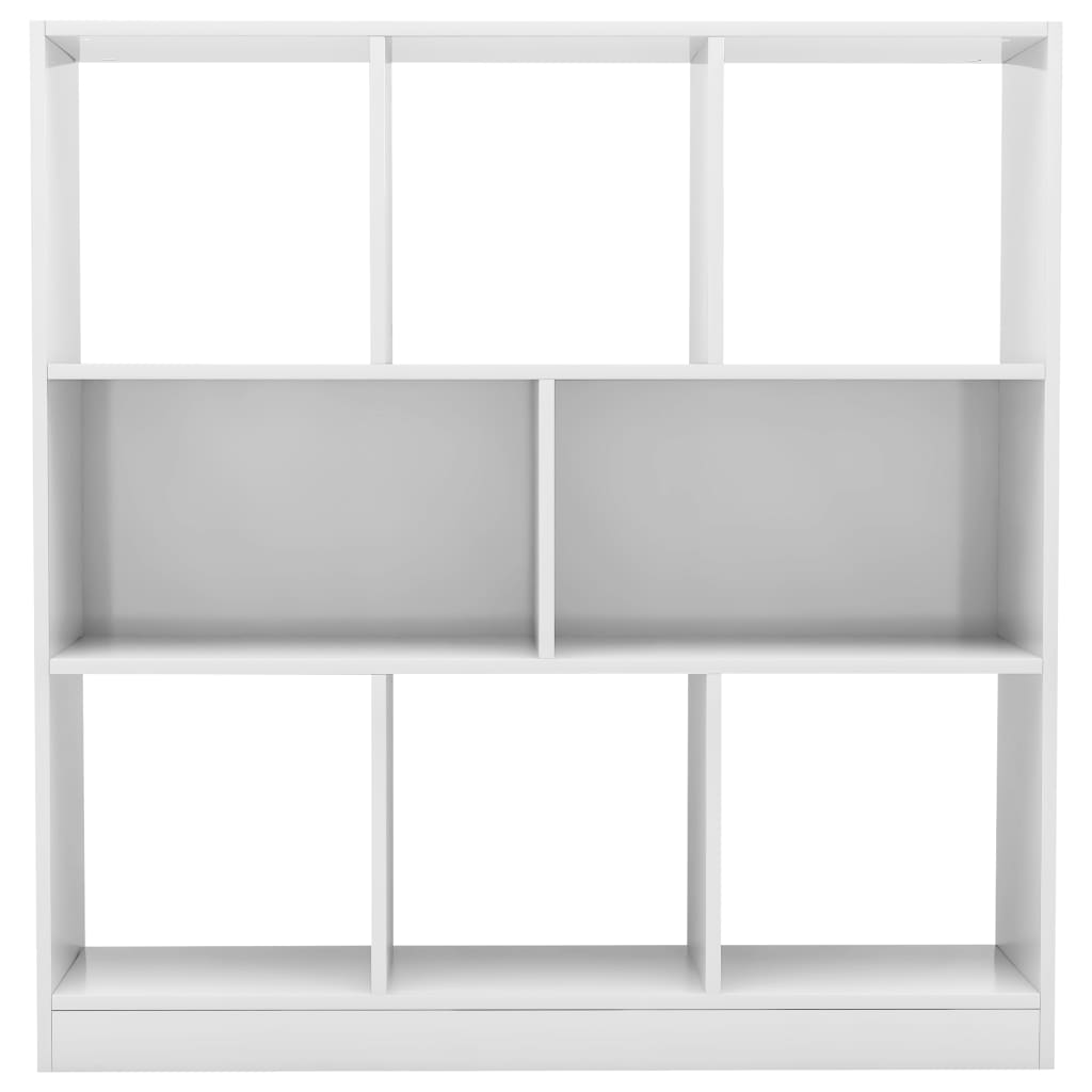 Bücherregal Hochglanz-Weiß 97,5x29,5x100 cm Holzwerkstoff