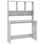 Schreibtisch mit Regalen Betongrau 110x45x157 cm Holzwerkstoff