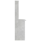 Schreibtisch mit Regalen Betongrau 110x45x157 cm Holzwerkstoff