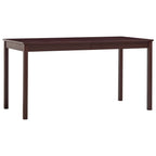 Esstisch Dunkelbraun 140 x 70 x 73 cm Kiefernholz