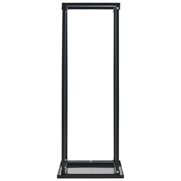 vidaXL Brennholzregal mit Boden Schwarz 37 x 37 x 113 cm Stahl