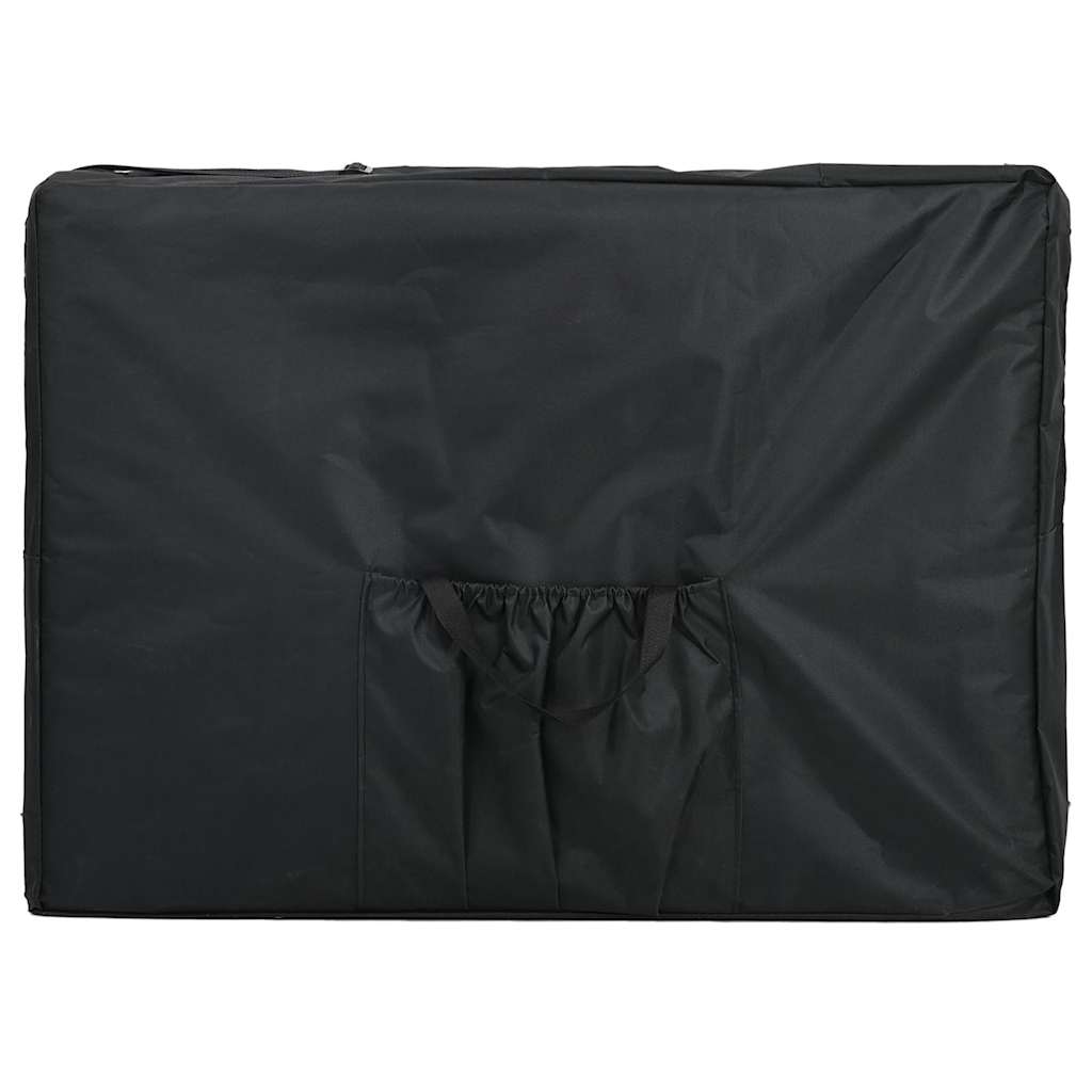 Massagetisch mit 4 Zonen Aluminiumrahmen Anthrazit 186×68 cm
