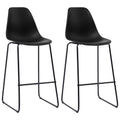 Barhocker 2 Stk. Schwarz Kunststoff