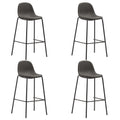 Barhocker 4 Stk. Dunkelgrau Stoff