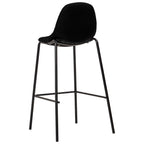 Barhocker 2 Stk. Schwarz Stoff