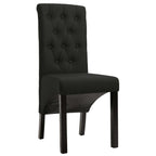 Esszimmerstühle 6 Stk. Schwarz Stoff
